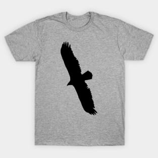 Turkey Vulture Flying Graphic Black Silhouette T-Shirt